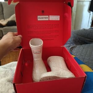 Hunter Glittering White Boots